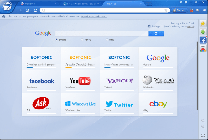 مميزات متصفح baidu spark browser للكمبيوتر